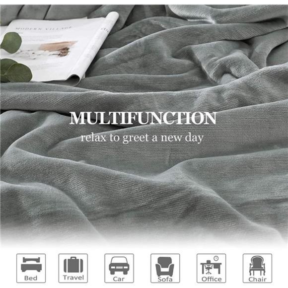 Sherpa Blanket Twin Thick Warm Blanket for Winter Bed Super Soft Fuzzy Fleece - Picture 6 of 6